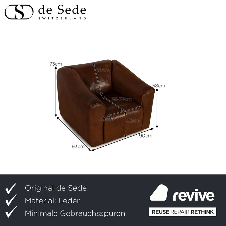 de Sede DS 47 Armchair Leather Brown Sofa Couch