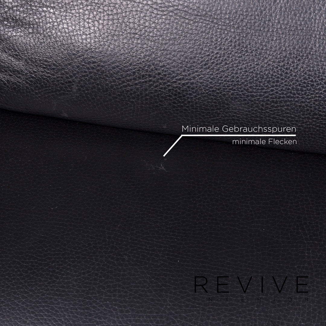 de Sede DS 470 Leder Sofa Schwarz Zweisitzer Funktion Relaxfunktion Couch #12097