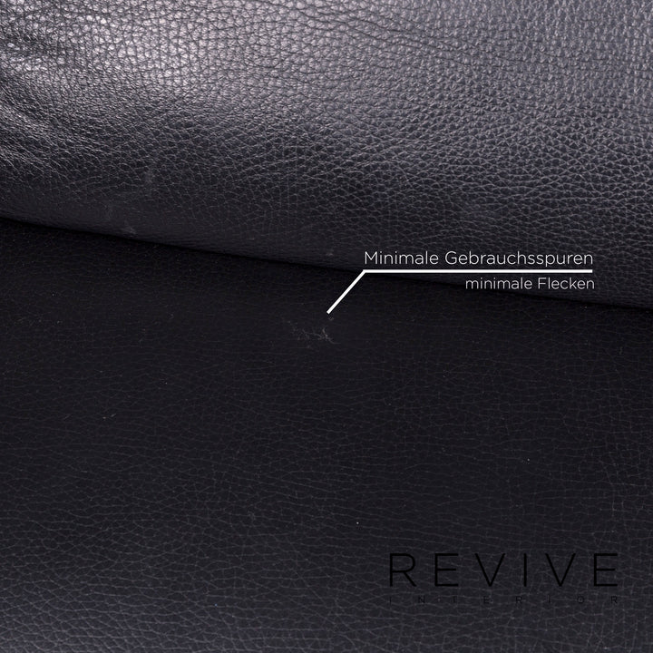 de Sede DS 470 Leder Sofa Schwarz Zweisitzer Funktion Relaxfunktion Couch #12097