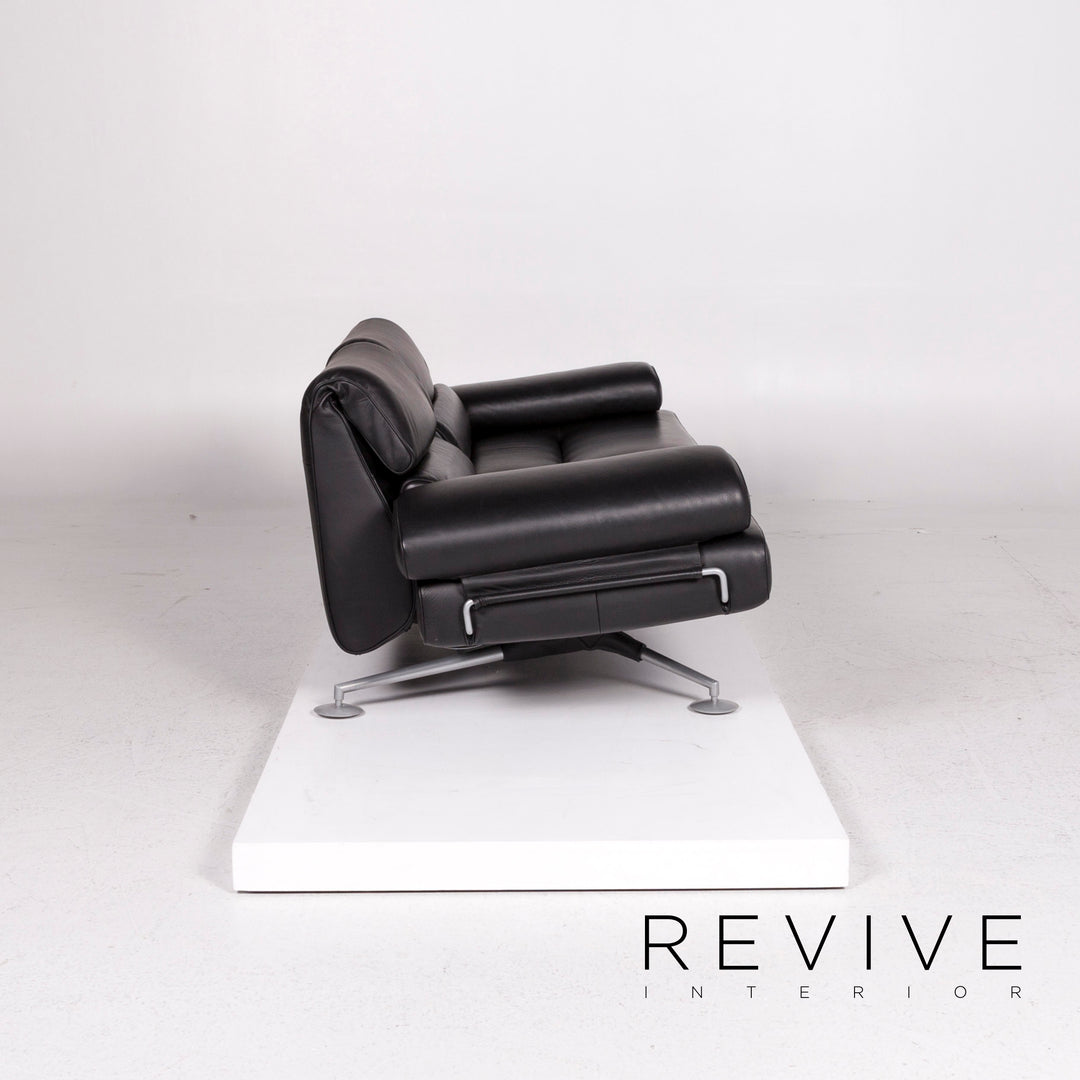 de Sede DS 470 Leder Sofa Schwarz Zweisitzer Funktion Relaxfunktion Couch #12097