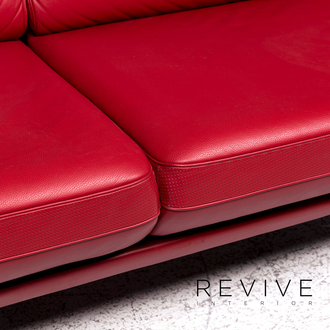 de Sede DS 480 Leder Sofa Rottt Zweisitzer Couch Funktion Echtleder #5845