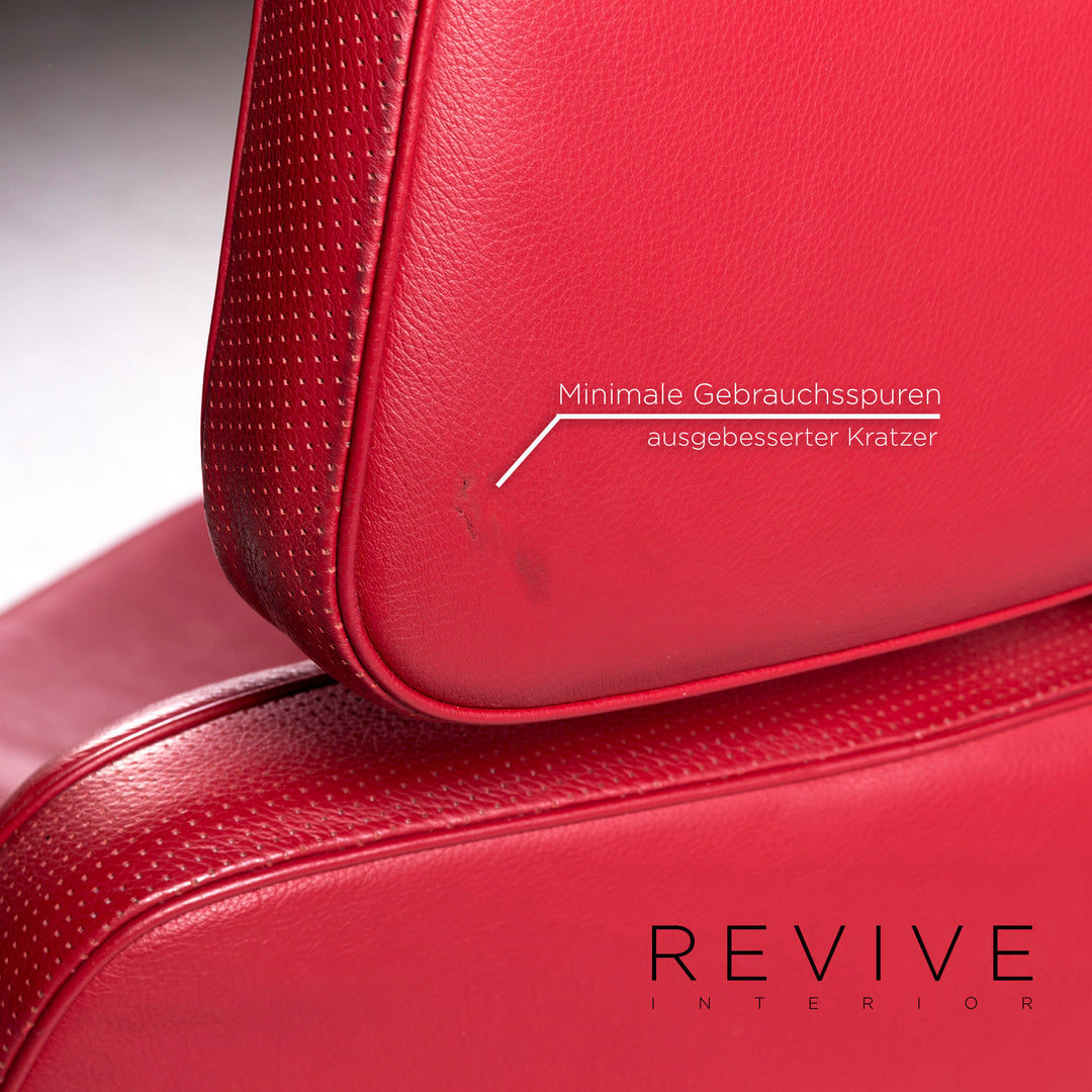 de Sede DS 480 Leder Sofa Rottt Zweisitzer Couch Funktion Echtleder #5845