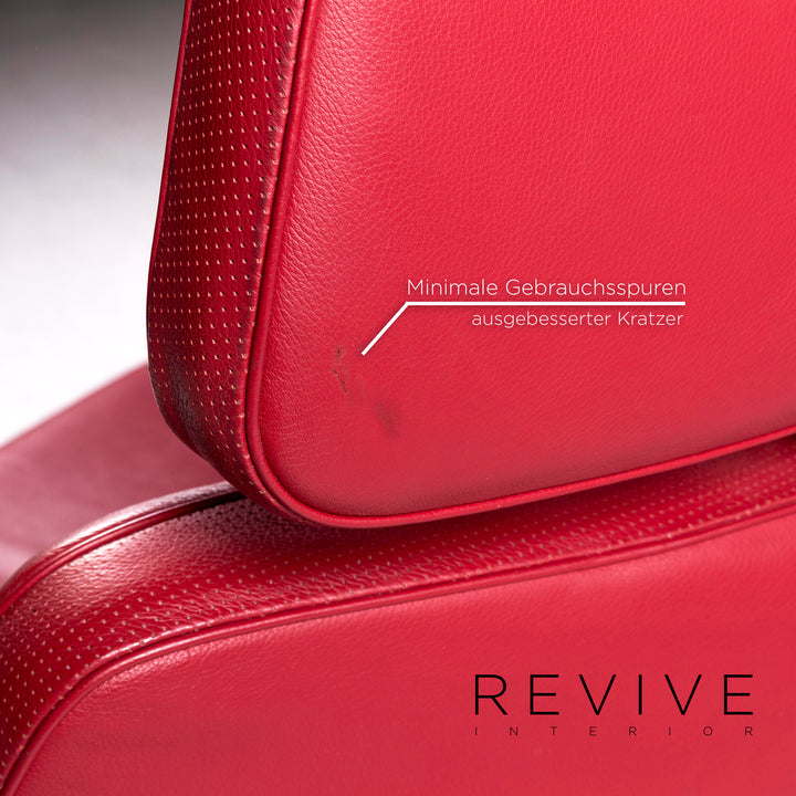 de Sede DS 480 Leder Sofa Rottt Zweisitzer Couch Funktion Echtleder #5845