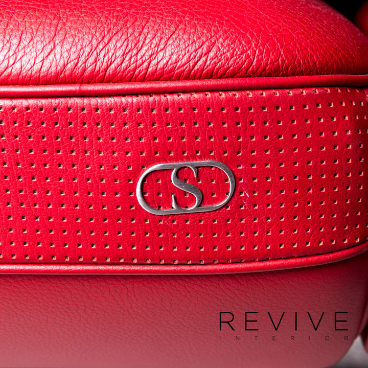 de Sede DS 480 Leder Sofa Rottt Zweisitzer Couch Funktion Echtleder #5845