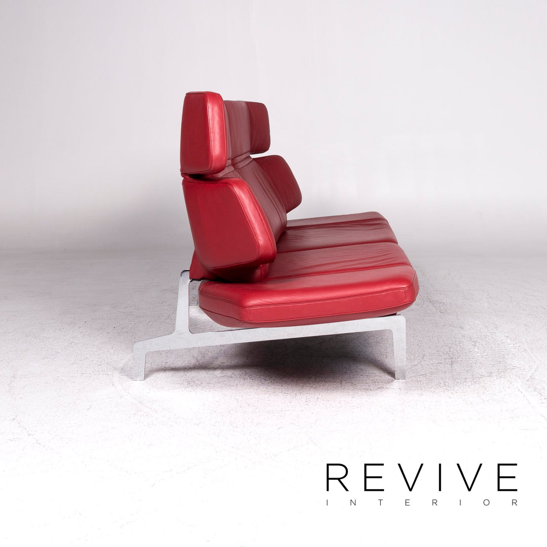 de Sede DS 480 Leder Sofa Rottt Zweisitzer Couch Funktion Echtleder #5845