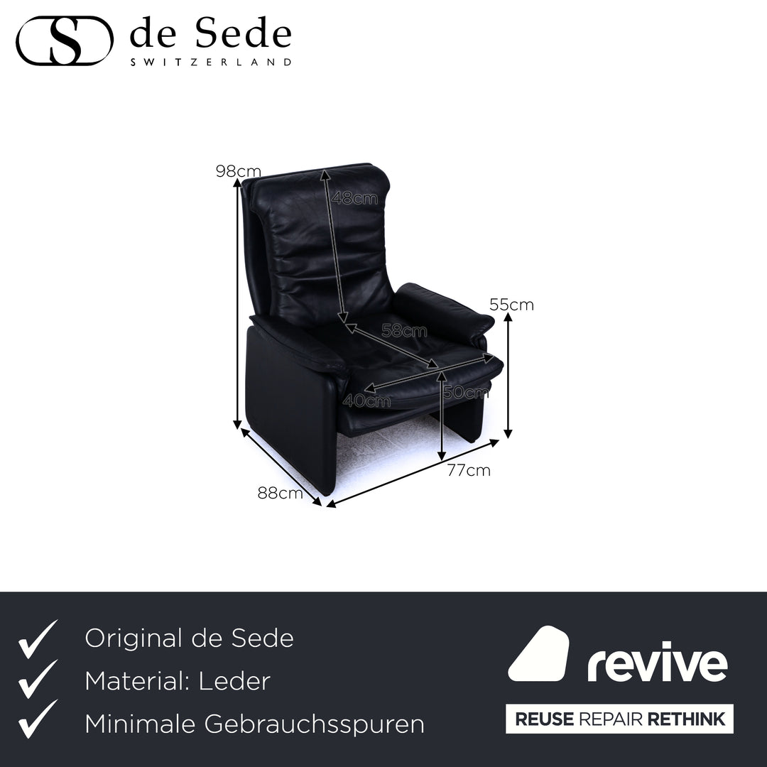 de Sede DS 50 Leder Sessel Dunkelblau
