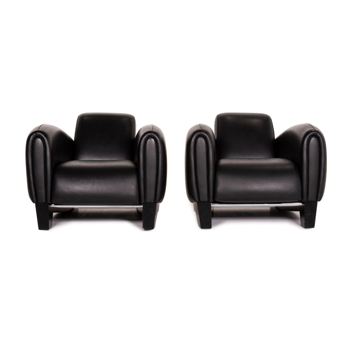 de Sede DS 57 Leder Sessel Garnitur Schwarz #15114