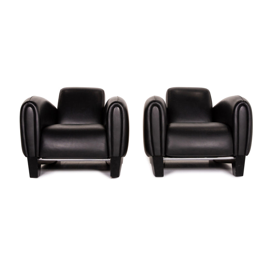 de Sede DS 57 Leder Sessel Garnitur Schwarz #15114