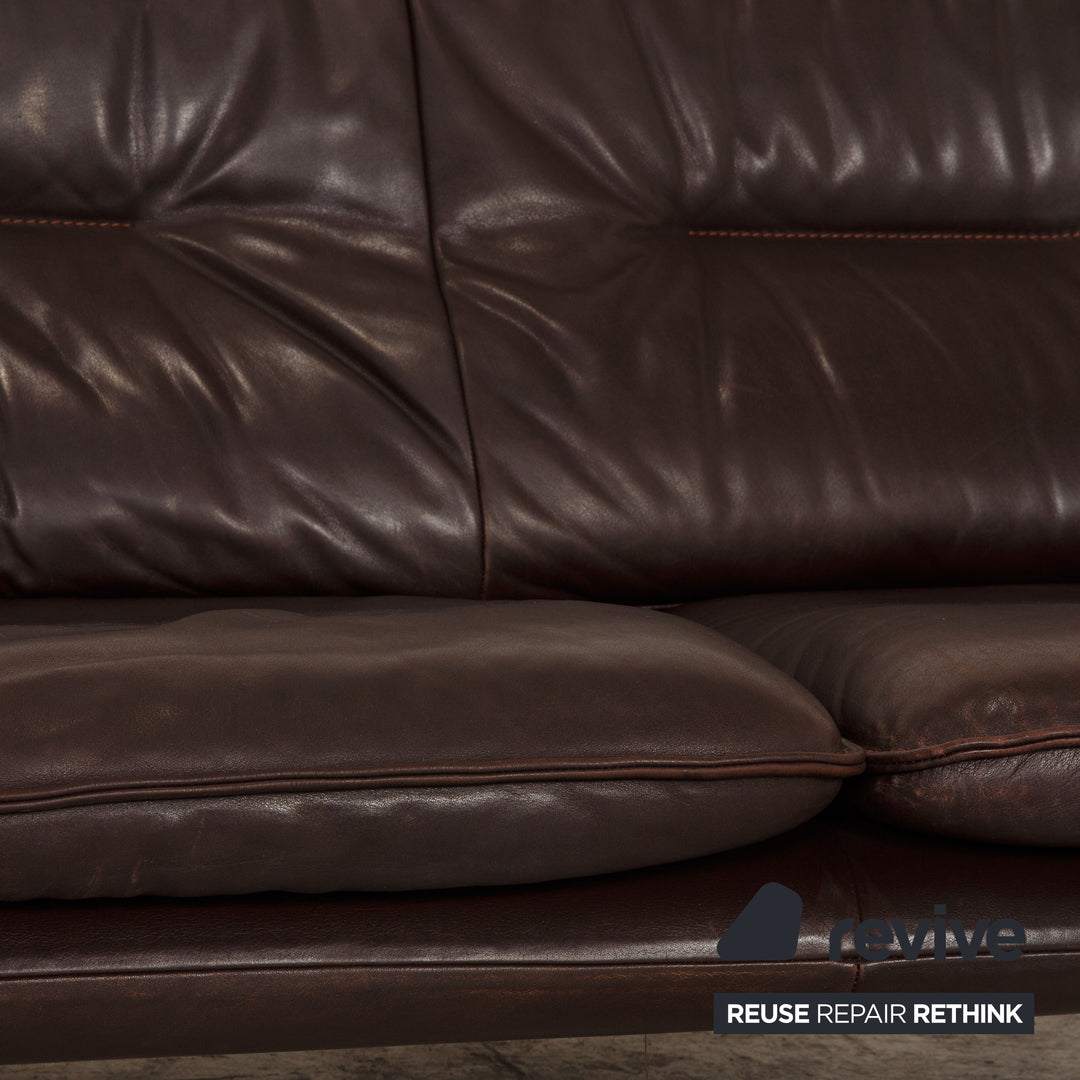 de Sede DS 61 leather three-seater brown sofa couch