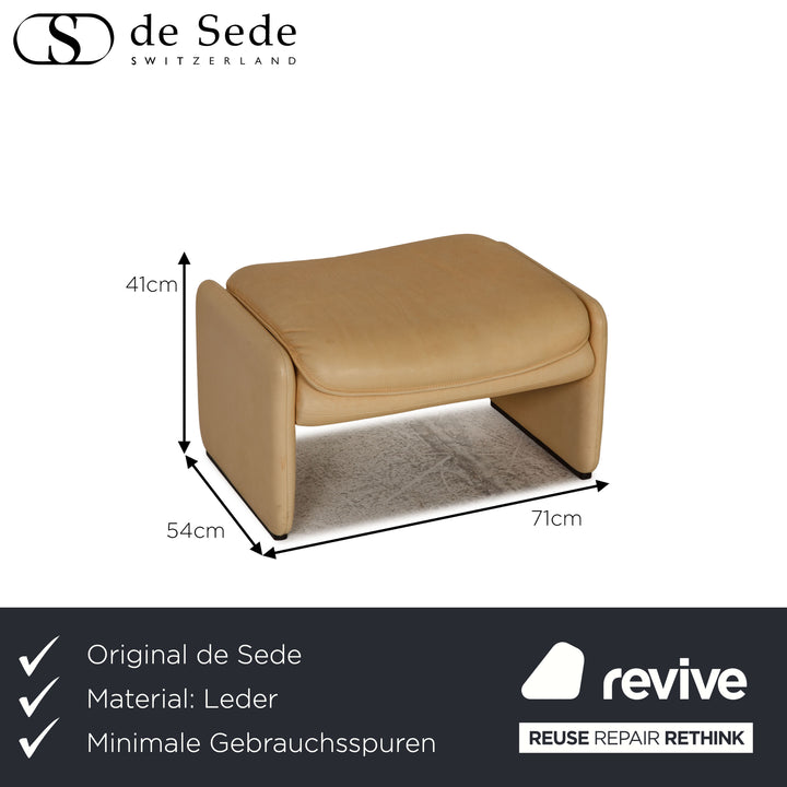 de Sede DS 61 Leder Hocker Beige