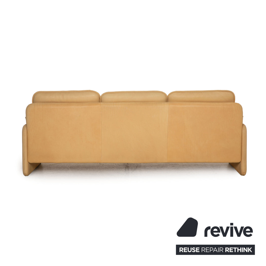 de Sede DS 61 leather sofa beige three-seater couch