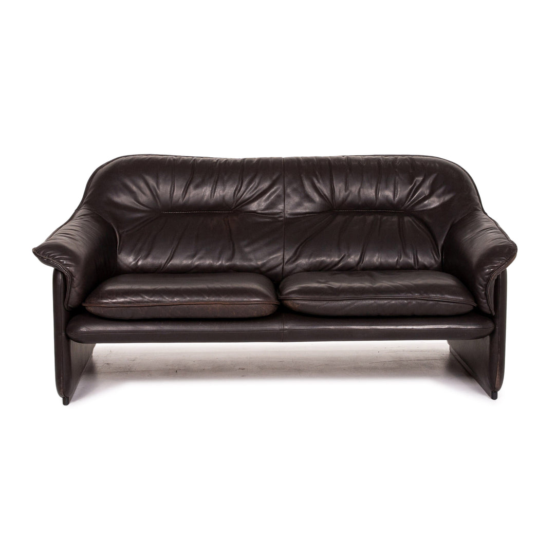 de Sede DS 61 Leder Sofa Braun Dunkelbraun Zweisitzer Couch #14557