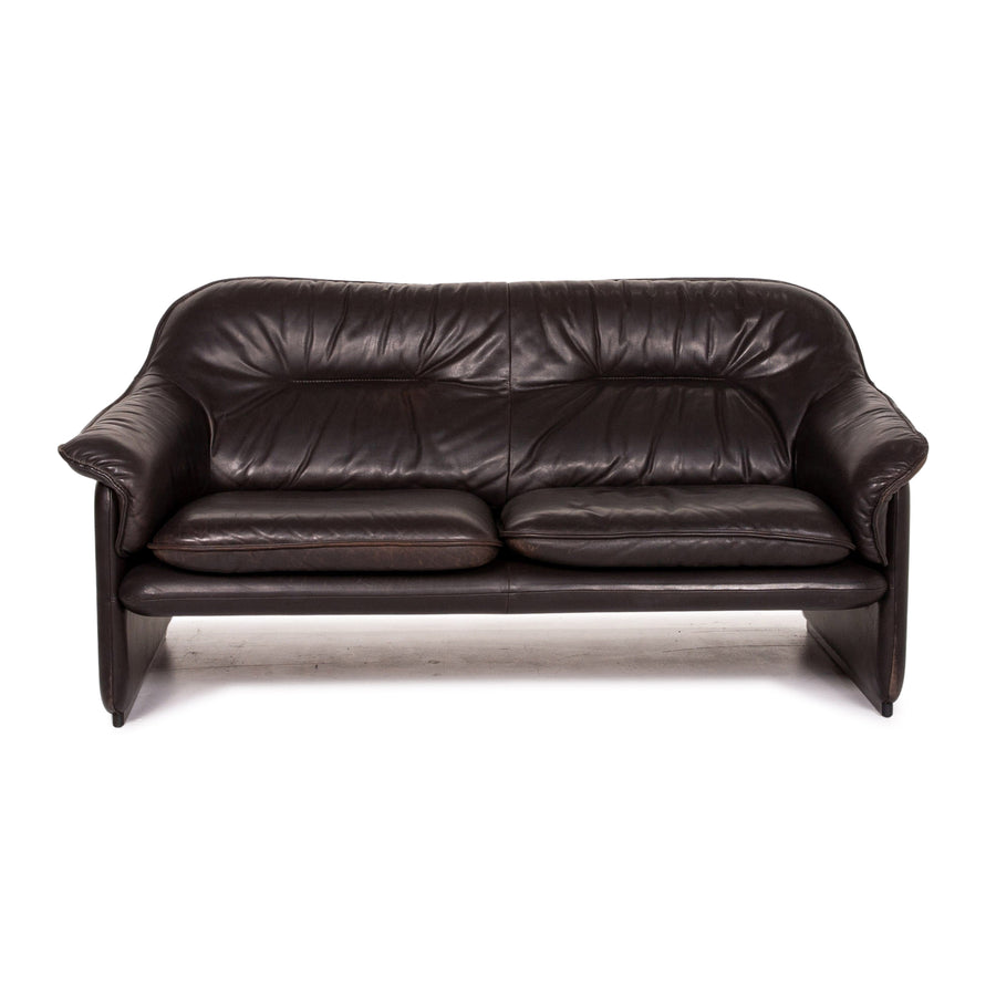 de Sede DS 61 Leder Sofa Braun Dunkelbraun Zweisitzer Couch #14557