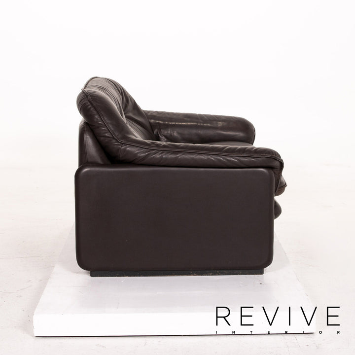 de Sede DS 61 Leder Sofa Braun Dunkelbraun Zweisitzer Couch #14557