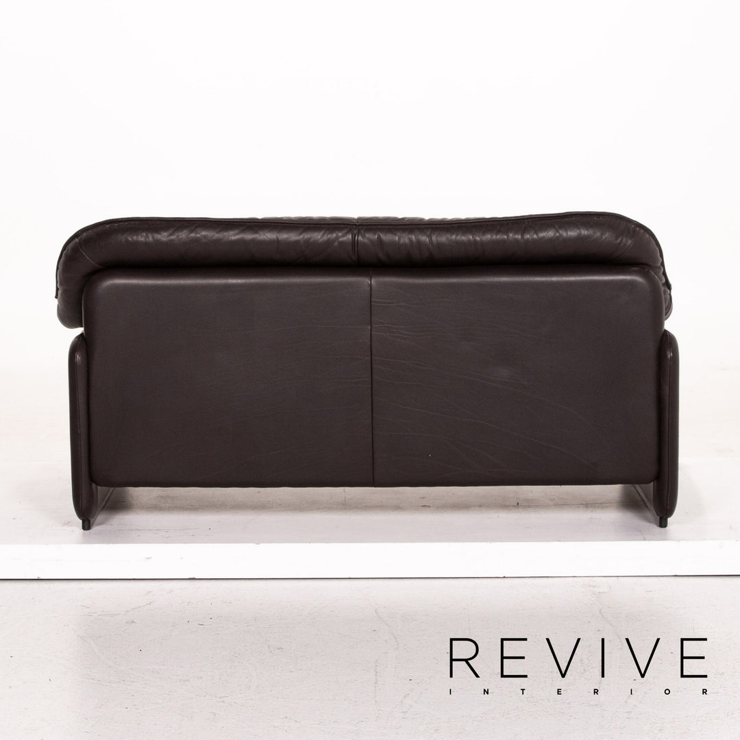 de Sede DS 61 Leder Sofa Braun Dunkelbraun Zweisitzer Couch #14557
