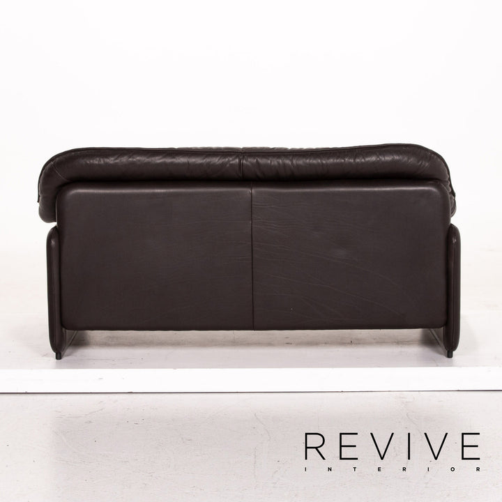 de Sede DS 61 Leder Sofa Braun Dunkelbraun Zweisitzer Couch #14557