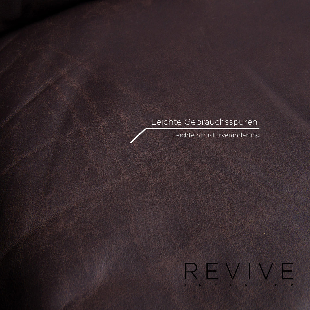 de Sede DS 61 Leder Sofa Braun Dunkelbraun Zweisitzer Couch #14557