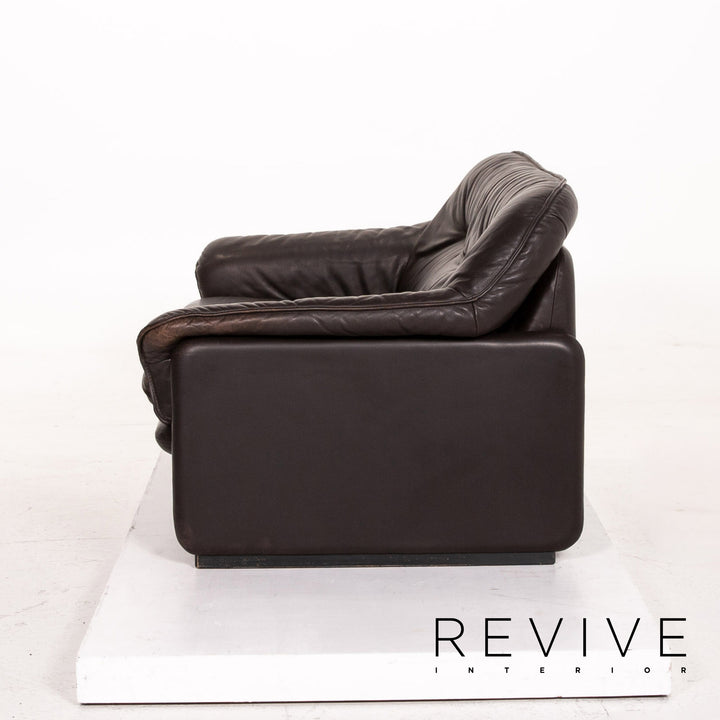 de Sede DS 61 Leder Sofa Garnitur Braun Dunkelbraun 1x Zweisitzer 2x Sessel #15119