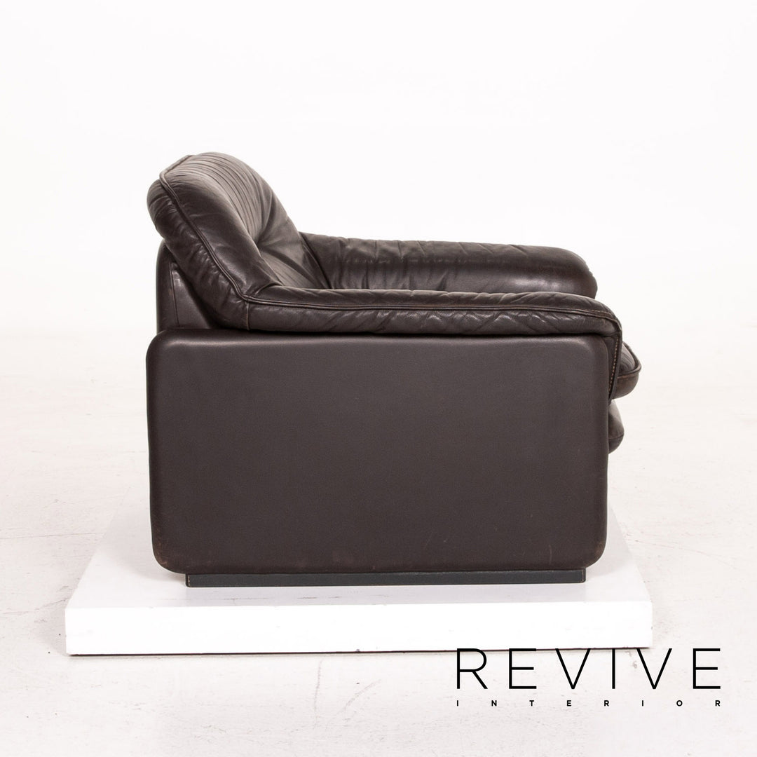 de Sede DS 61 Leder Sofa Garnitur Braun Dunkelbraun 1x Zweisitzer 2x Sessel #15119