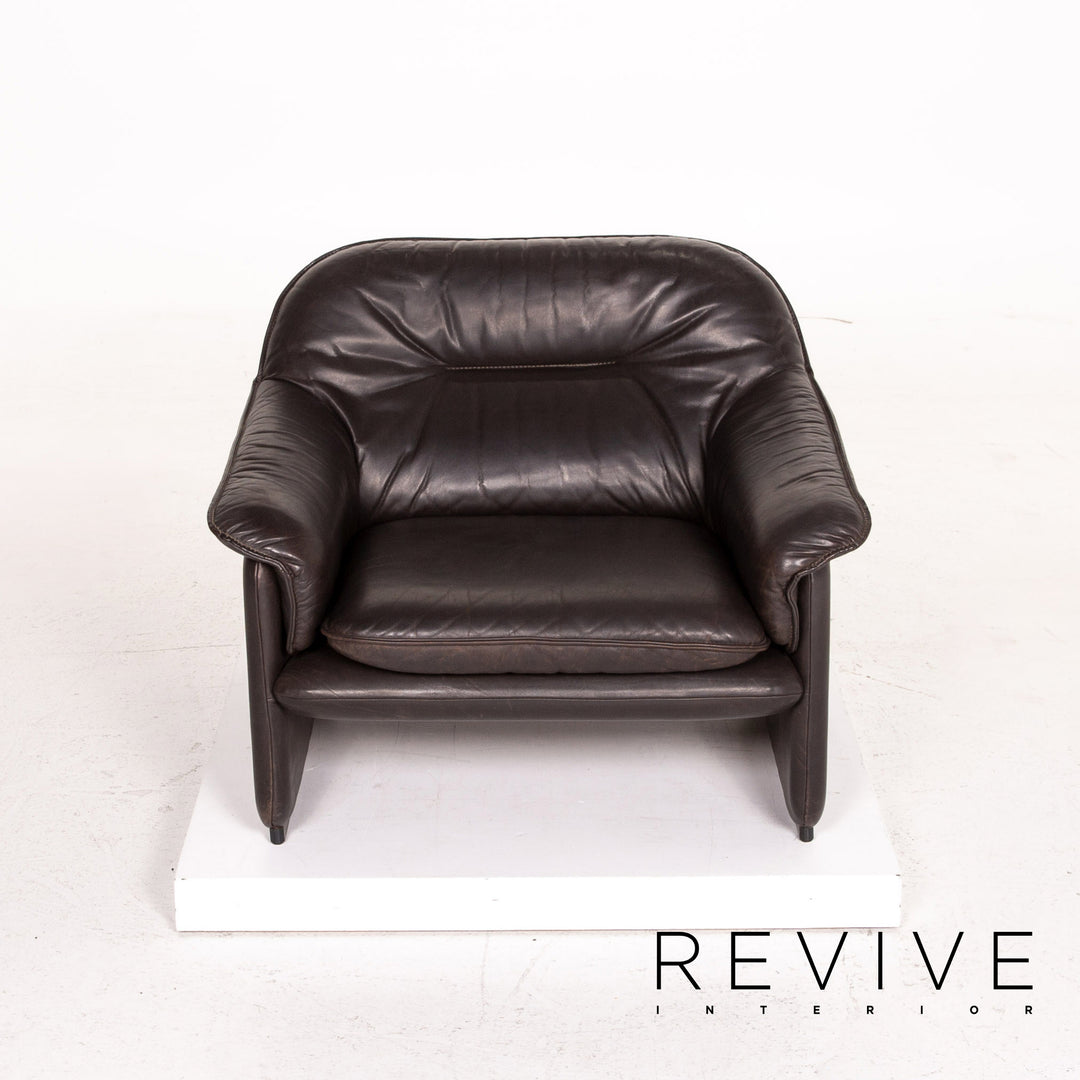 de Sede DS 61 Leder Sofa Garnitur Braun Dunkelbraun 1x Zweisitzer 2x Sessel #15119
