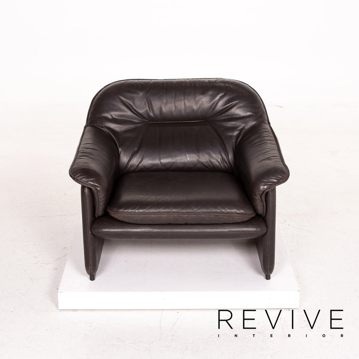 de Sede DS 61 Leder Sofa Garnitur Braun Dunkelbraun 1x Zweisitzer 2x Sessel #15119