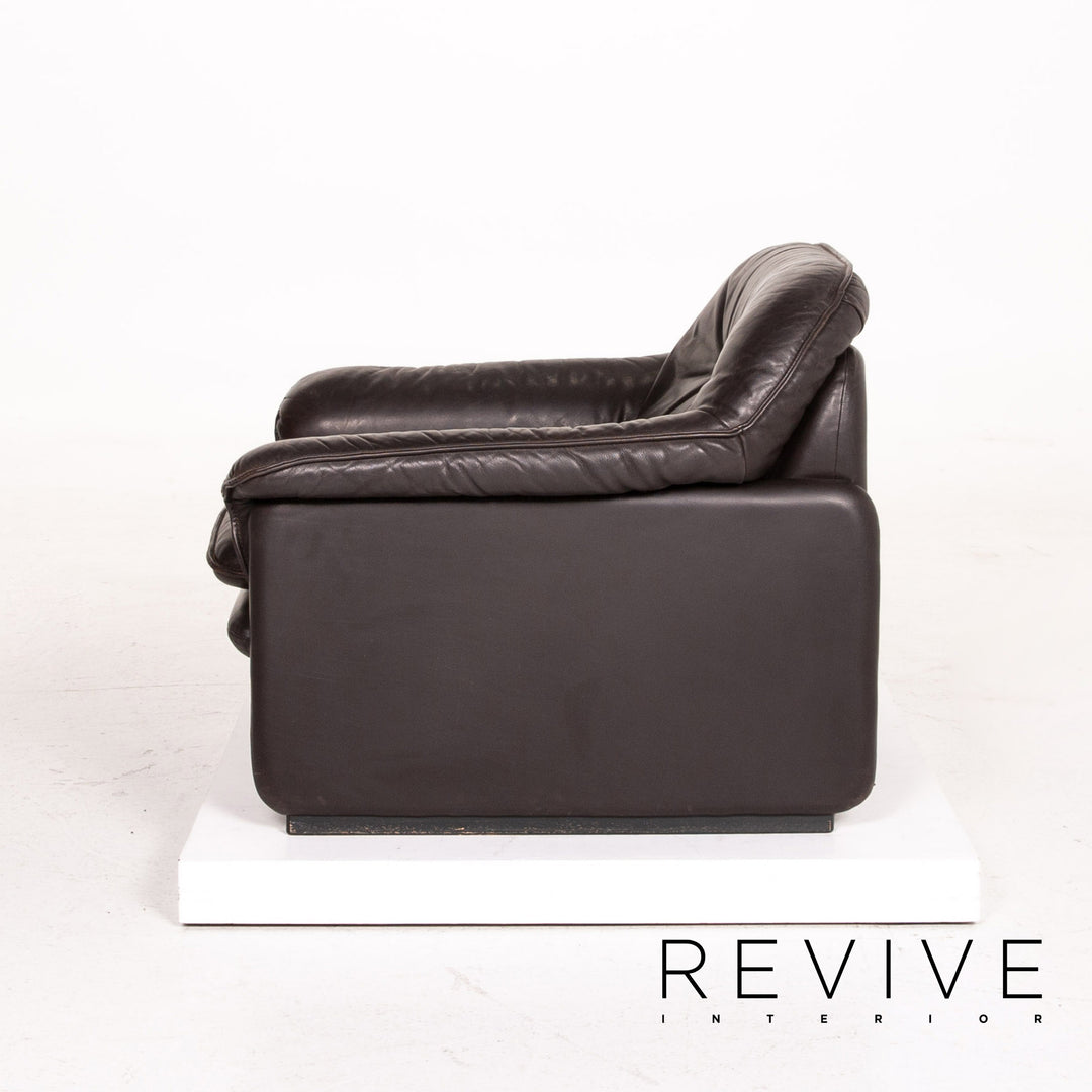 de Sede DS 61 Leder Sofa Garnitur Braun Dunkelbraun 1x Zweisitzer 2x Sessel #15119