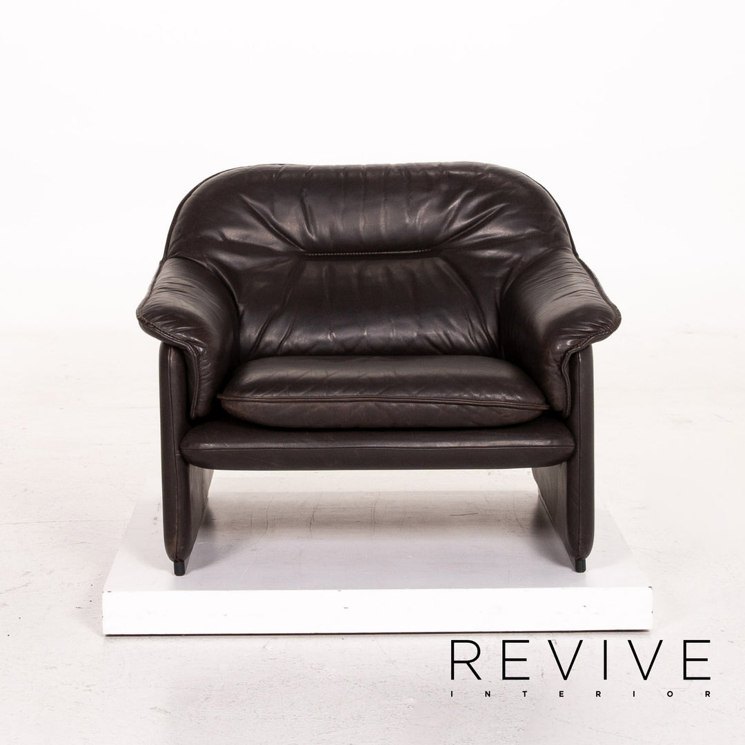 de Sede DS 61 Leder Sofa Garnitur Braun Dunkelbraun 1x Zweisitzer 2x Sessel #15119
