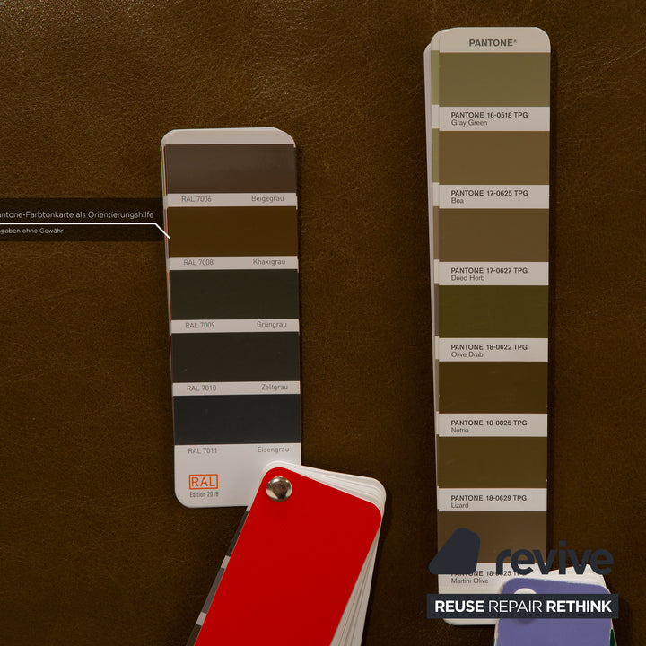 de Sede ds 61 Leder Zweisitzer Dunkelgrün Khaki Sofa Couch