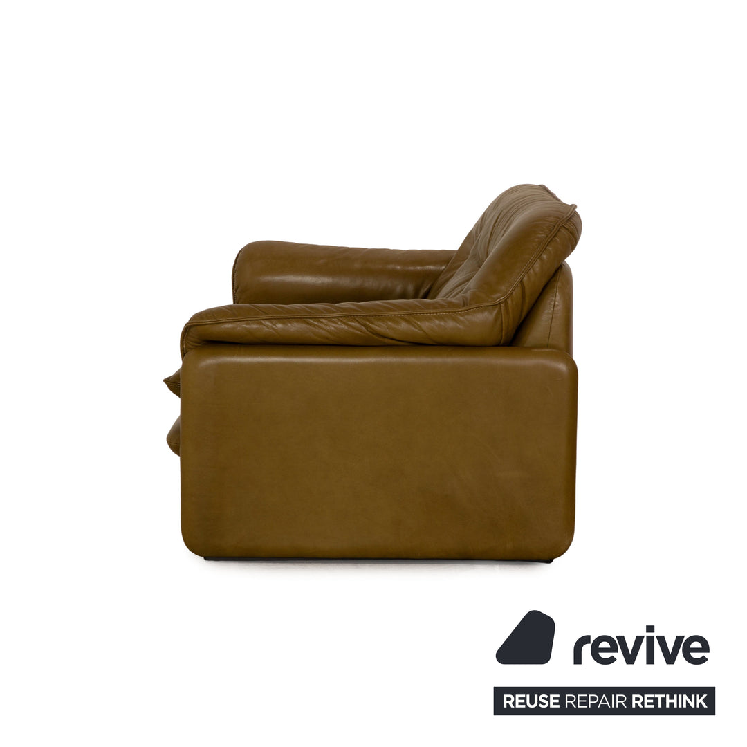 de Sede ds 61 Leder Zweisitzer Dunkelgrün Khaki Sofa Couch