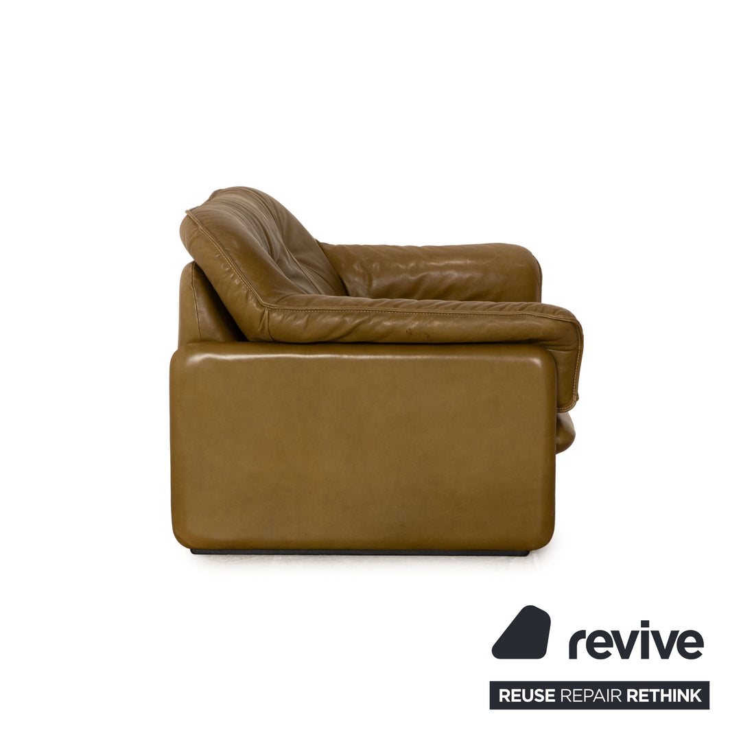 de Sede ds 61 Leder Zweisitzer Dunkelgrün Khaki Sofa Couch