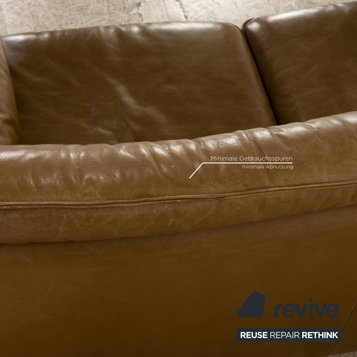 de Sede ds 61 Leder Zweisitzer Dunkelgrün Khaki Sofa Couch