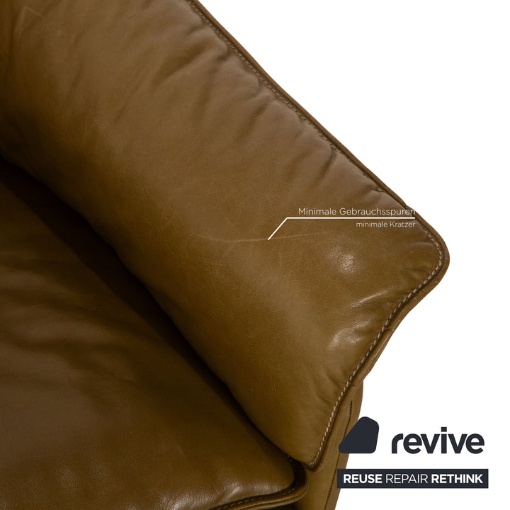 de Sede ds 61 Leder Zweisitzer Dunkelgrün Khaki Sofa Couch