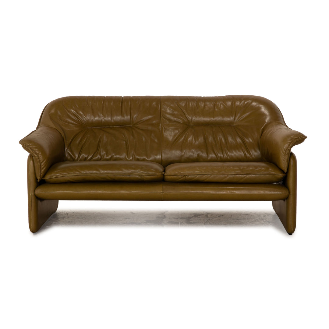 de Sede ds 61 Leder Zweisitzer Dunkelgrün Khaki Sofa Couch