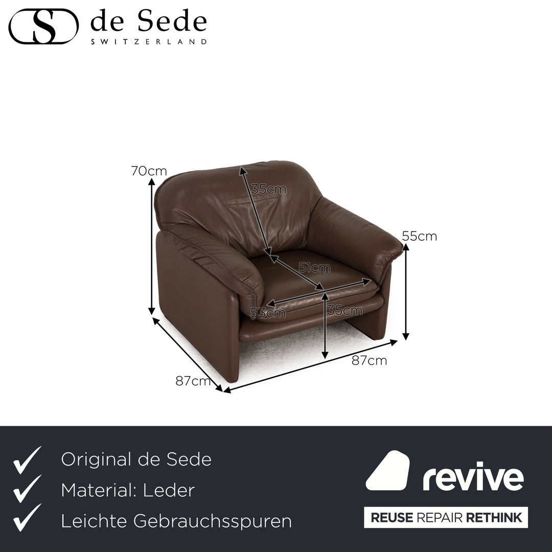 de Sede DS 61 Sessel Leder Braun
