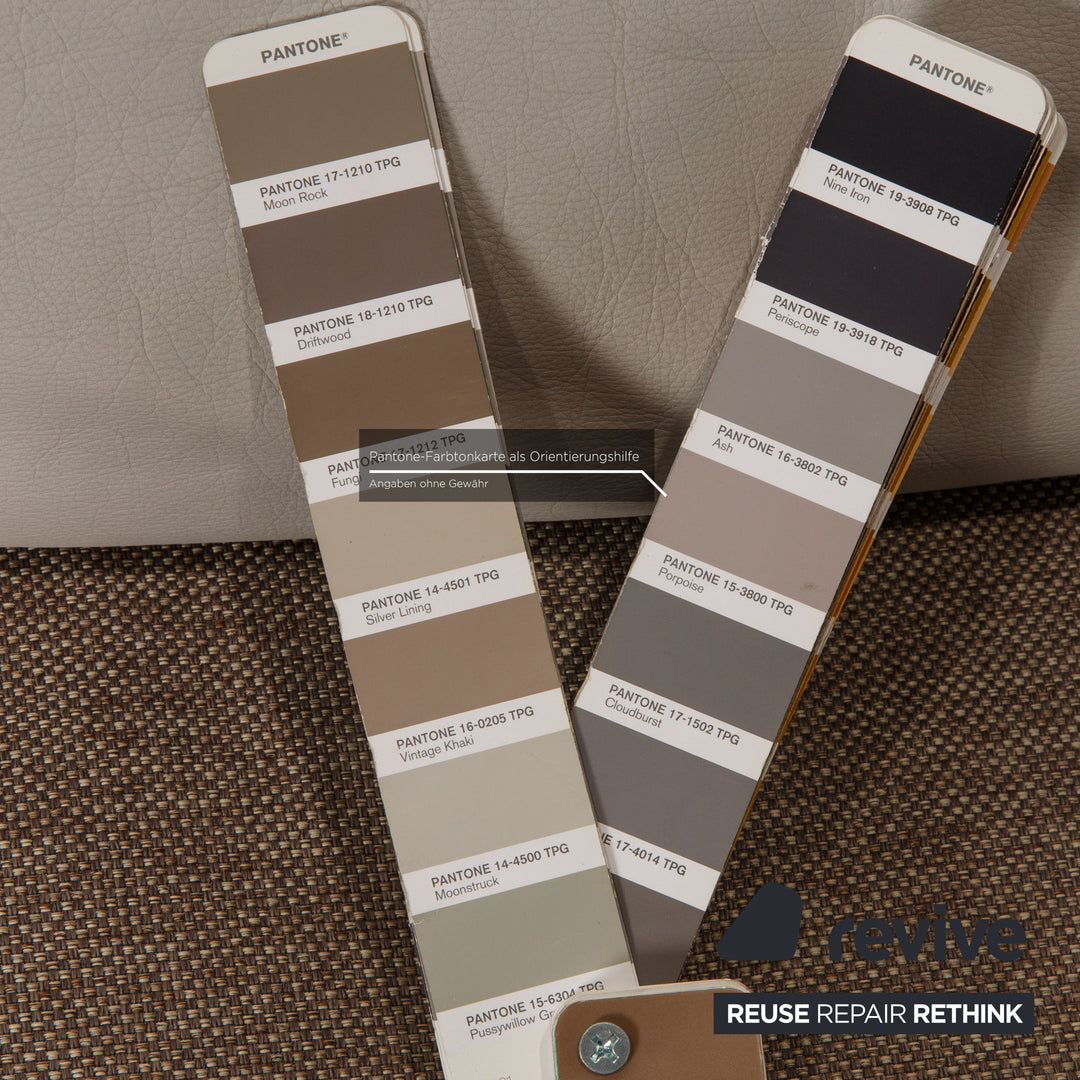 de Sede DS 7 Leder Ecksofa Grau Sofa Stoff Funktion Recamiere rechts