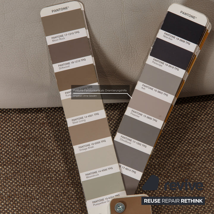 de Sede DS 7 Leder Ecksofa Grau Sofa Stoff Funktion Recamiere rechts