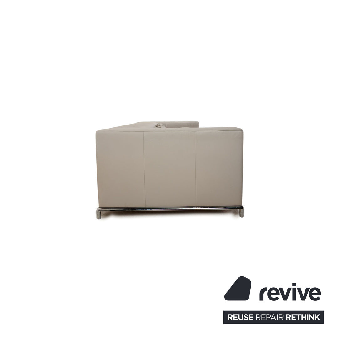 de Sede DS 7 Leder Ecksofa Grau Sofa Stoff Funktion Recamiere rechts