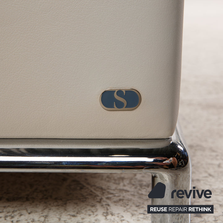 de Sede DS 7 Leder Ecksofa Grau Sofa Stoff Funktion Recamiere rechts