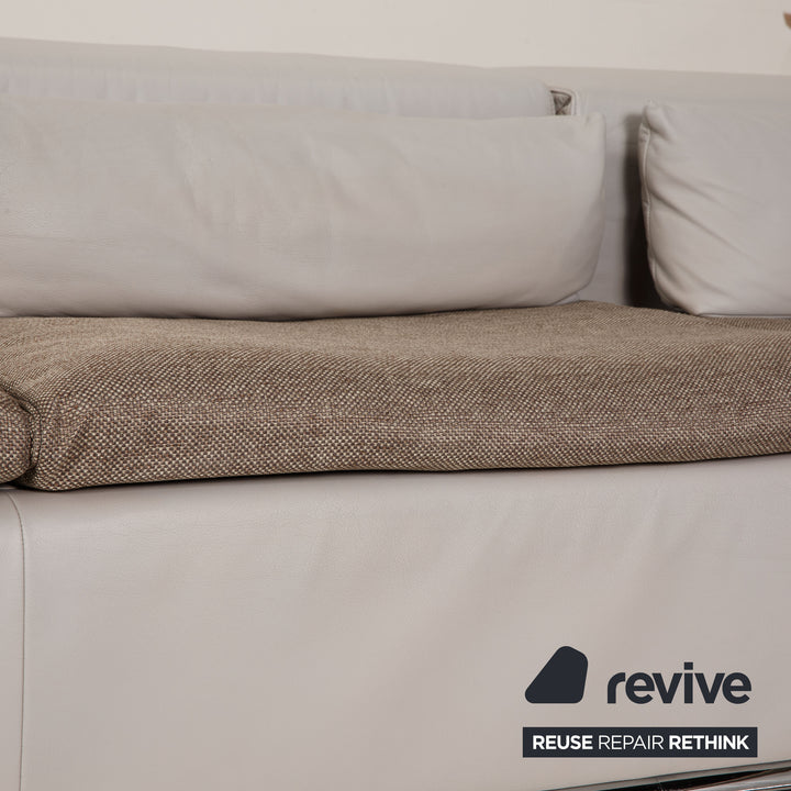 de Sede DS 7 Leder Ecksofa Grau Sofa Stoff Funktion Recamiere rechts