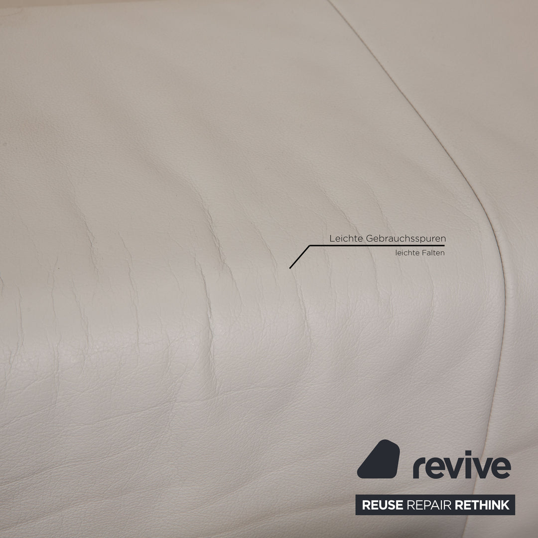 de Sede DS 7 Leder Ecksofa Grau Sofa Stoff Funktion Recamiere rechts