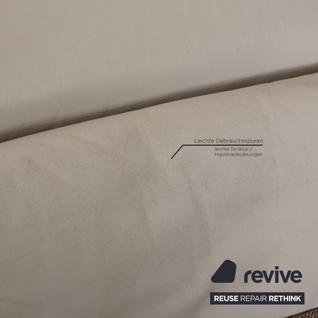 de Sede DS 7 Leder Ecksofa Grau Sofa Stoff Funktion Recamiere rechts