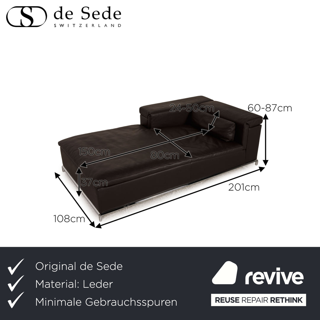 de Sede DS 7 Leder Liege Dunkelbraun Daybed