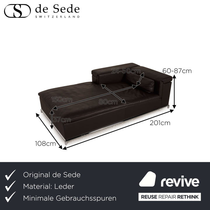 de Sede DS 7 Leder Liege Dunkelbraun Daybed