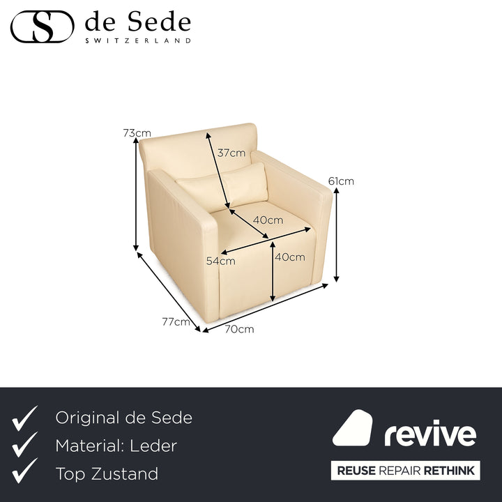Cor Quant Leder Sessel Creme