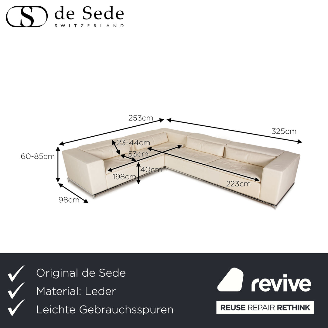 de Sede ds 7 Leder Sofa Creme Ecksofa Funktion Couch