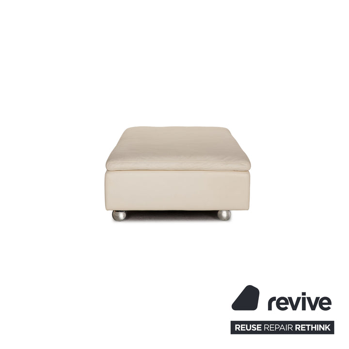 de Sede ds 7 Leder Sofa Garnitur Creme Dreisitzer Hocker Funktion