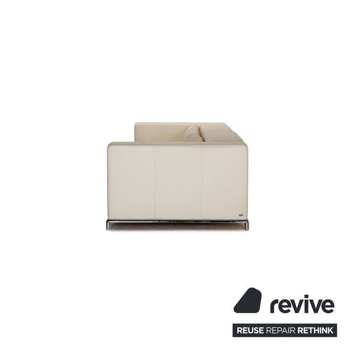 de Sede ds 7 Leder Sofa Garnitur Creme Dreisitzer Hocker Funktion