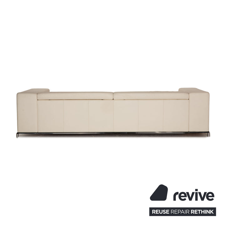 de Sede ds 7 Leder Sofa Garnitur Creme Dreisitzer Hocker Funktion