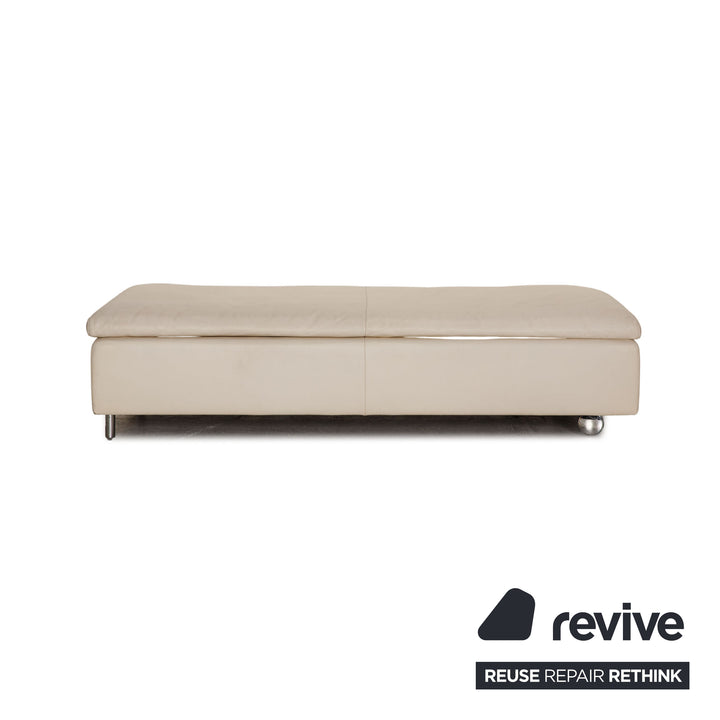 de Sede ds 7 Leder Sofa Garnitur Creme Dreisitzer Hocker Funktion