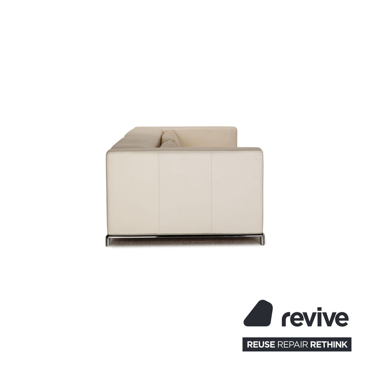 de Sede ds 7 Leder Sofa Garnitur Creme Dreisitzer Hocker Funktion